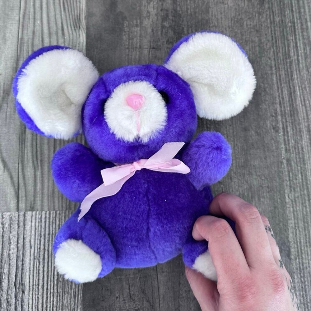 no brand purple mouse small stuffed animal plushie